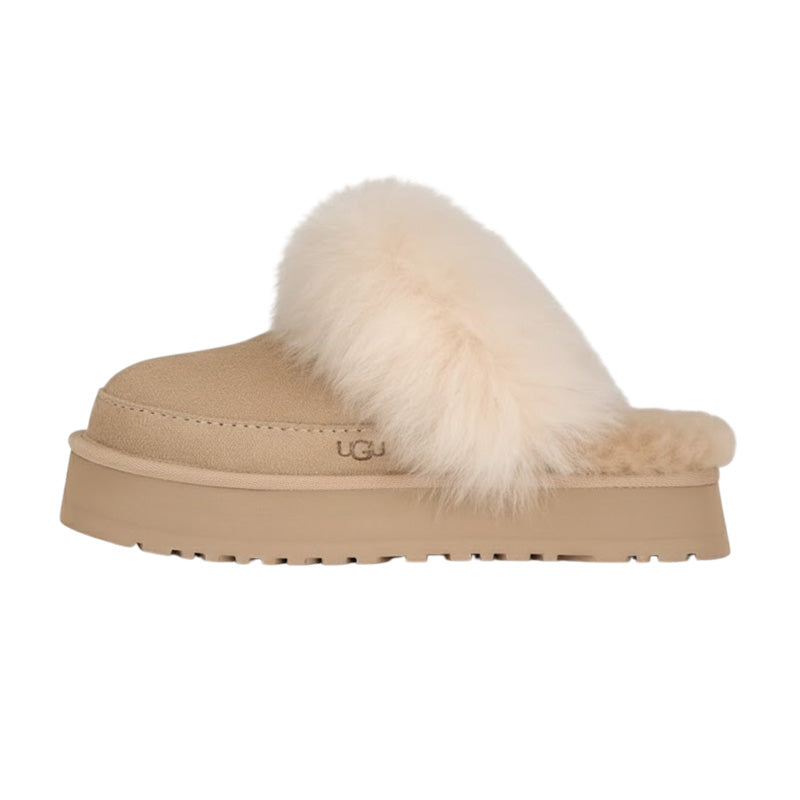 Chaussons Slippers Ugg Disquette Chalet - Beige Clair