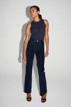 Denim Stevie Flare Velvet Navy Fabriqué Au Portugal