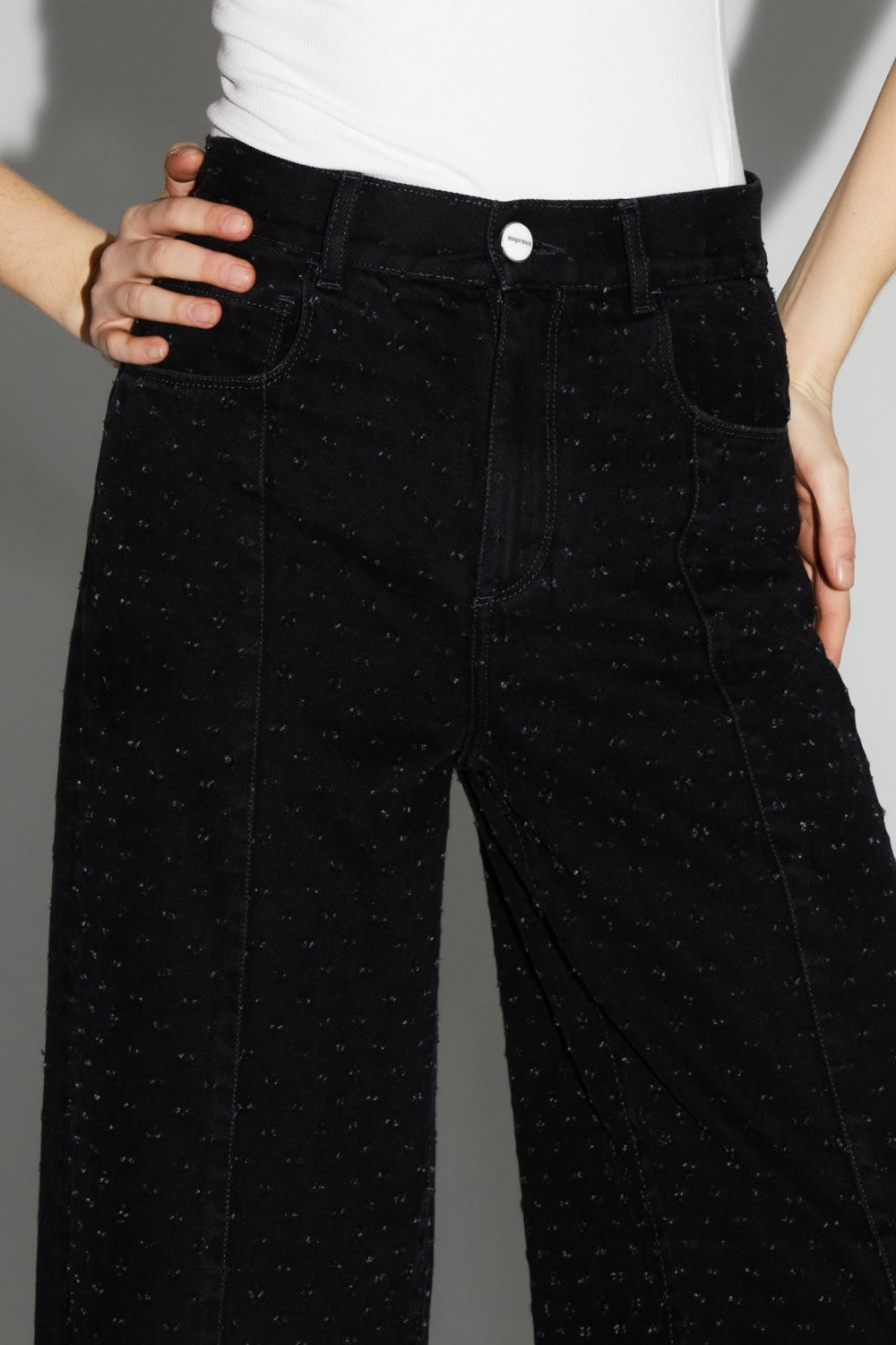 Denim Swiggy Palazzo Black Fabriqué Au Portugal