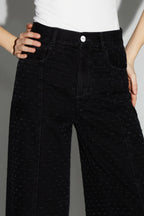 Denim Swiggy Palazzo Black Fabriqué Au Portugal