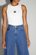 Denim Swiggy Palazzo Medium Blue Fabriqué Au Portugal