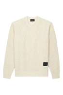 The Kooples - Ecru Cotton Sweater With Patch Detail - Man