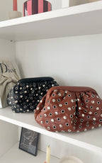 Icaro Studded Bag - Brown