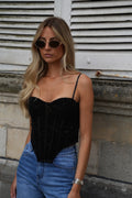 Top Corsé Polly - Negro