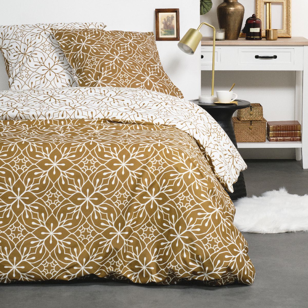 Sunshine - Parure De Lit Motif 10.17 - Marron