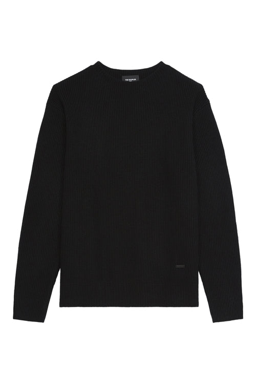 The Kooples - Pull Maille Noir À Col Montant - Homme