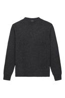 The Kooples - Pull Laine Cachemire Grise Col Rond - Homme