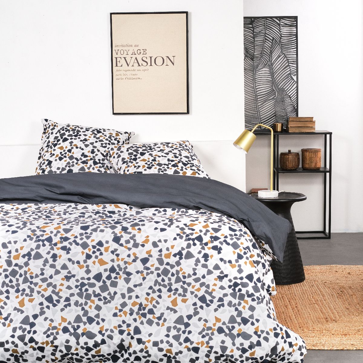 Sunshine - Juego De Cama Estampado 11.9 - Negro