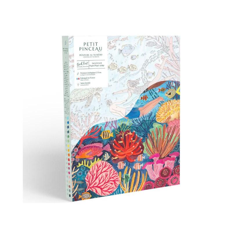 Coffret Peinture Au Numéro - Petit Pinceau - Coral Reef Par Miranda Sofroniou