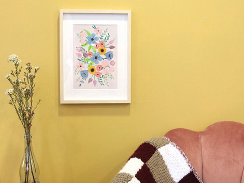 Coffret Peinture Au Numéro - Petit Pinceau - Flowers Par Art.Iisan