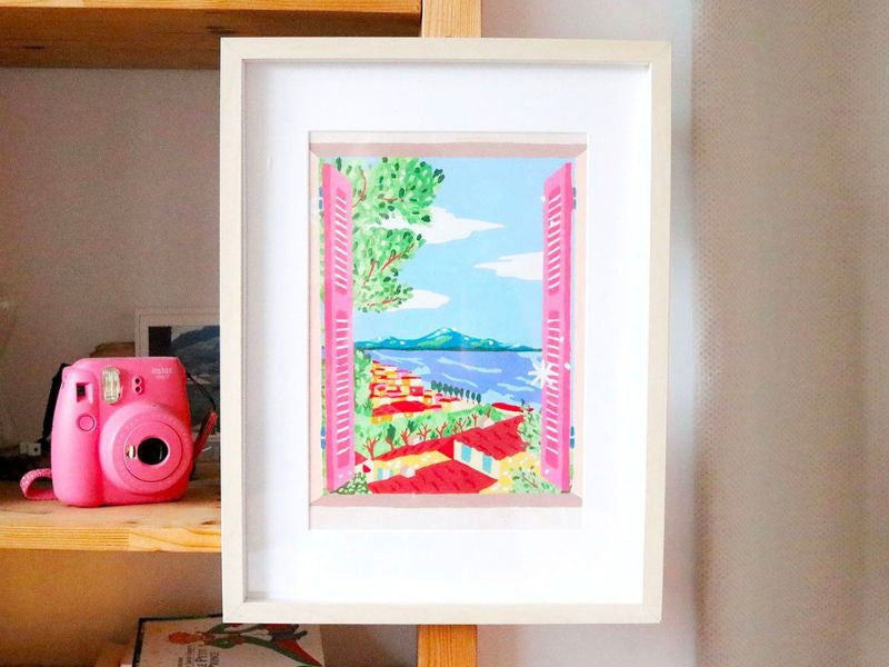 Coffret Peinture Au Numéro - Petit Pinceau - Fenêtre Ouverte Sur Naples Par Limistic