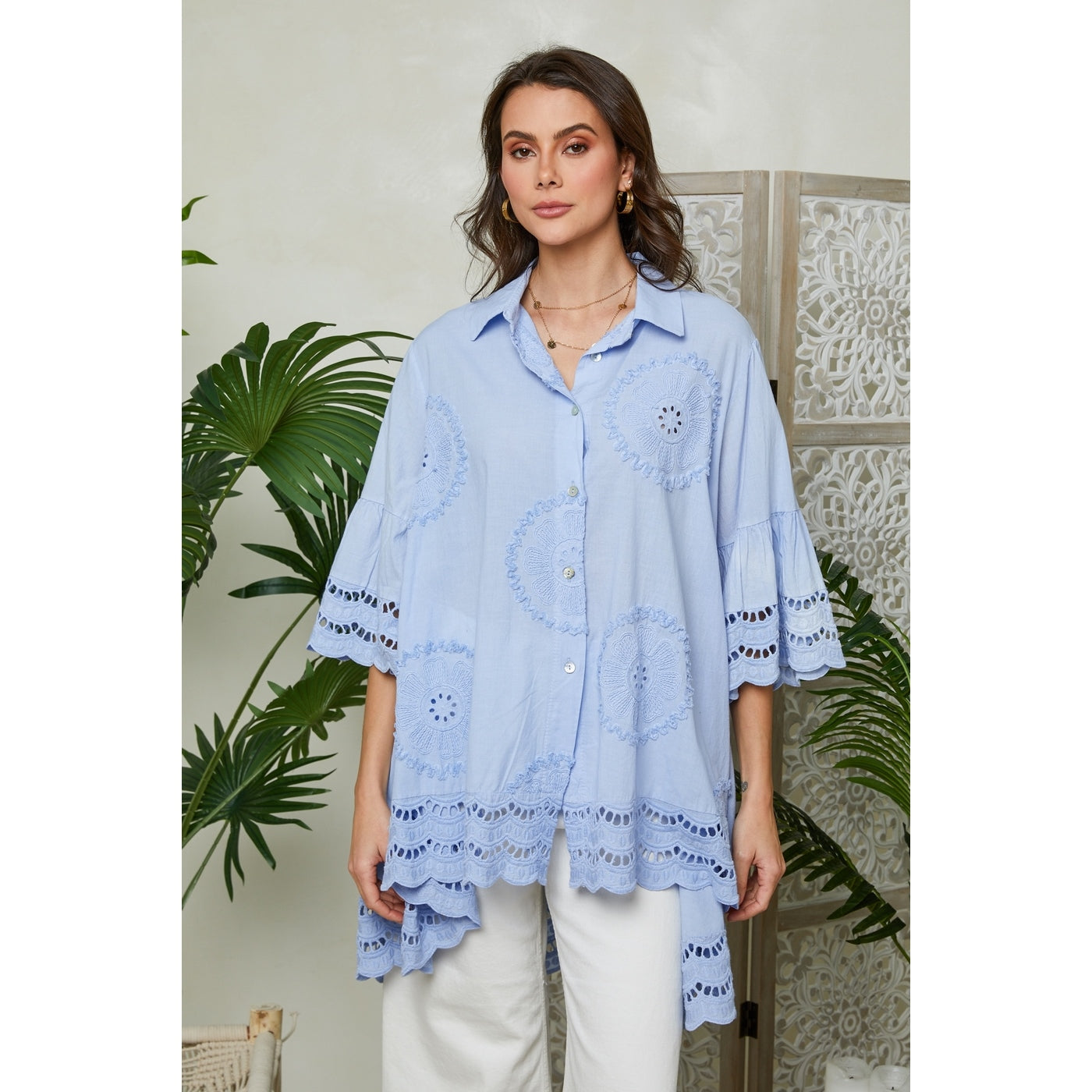 Camisa - Beige - Mujer