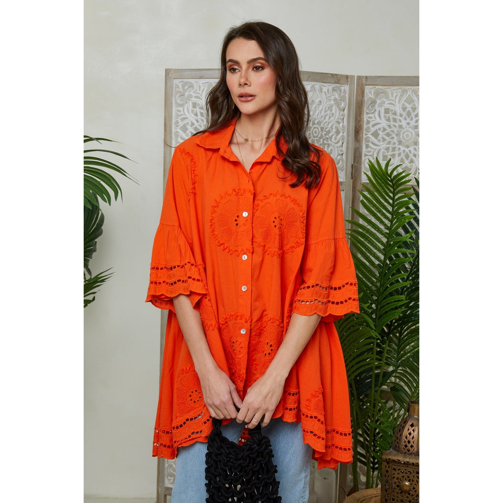 Chemise - Orange - Femme