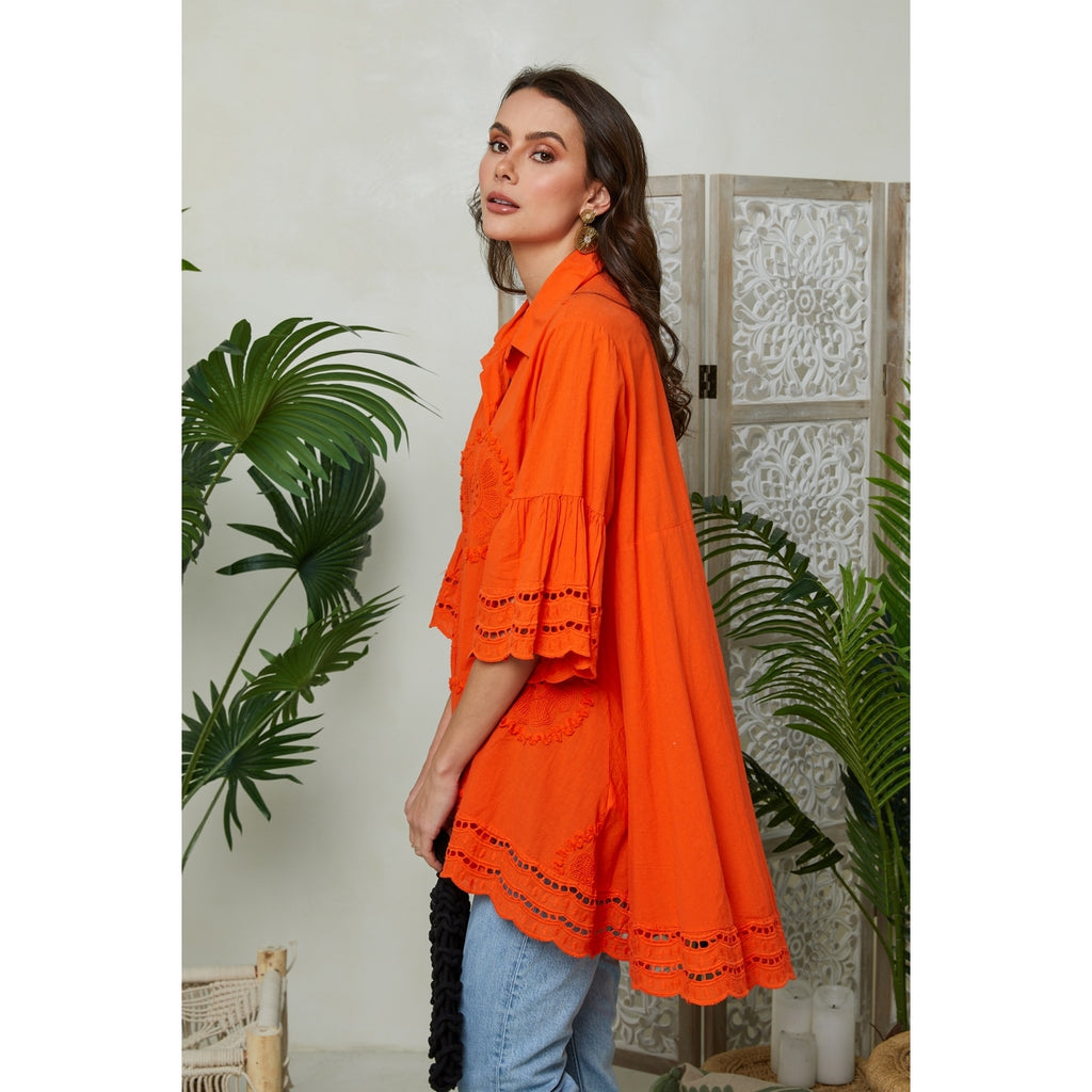 Chemise - Orange - Femme