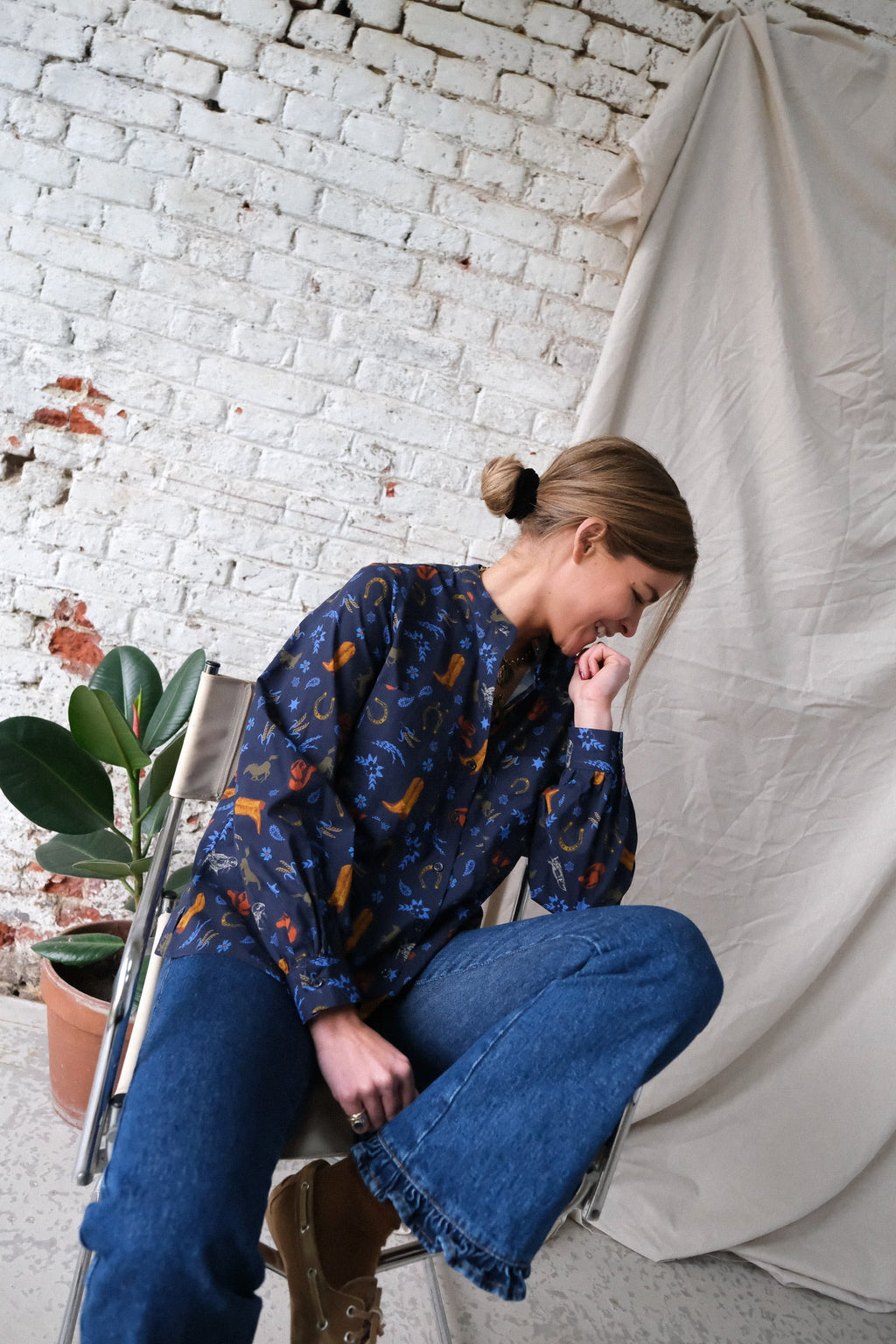 Maria Cowboy Navy Shirt