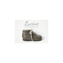 Chaussures Bébé Bottillon À Lacets Athénaïs - Cuir Gris Taupe - Fille