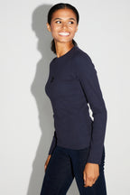 T-Shirt Hugo Navy Moucheté Fabriqué Au Portugal
