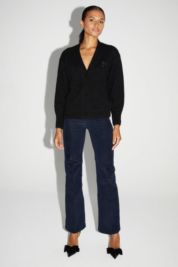 Mira cardigan Black i 100 % ekstra jomfruuld, fremstillet i Portugal - Sort