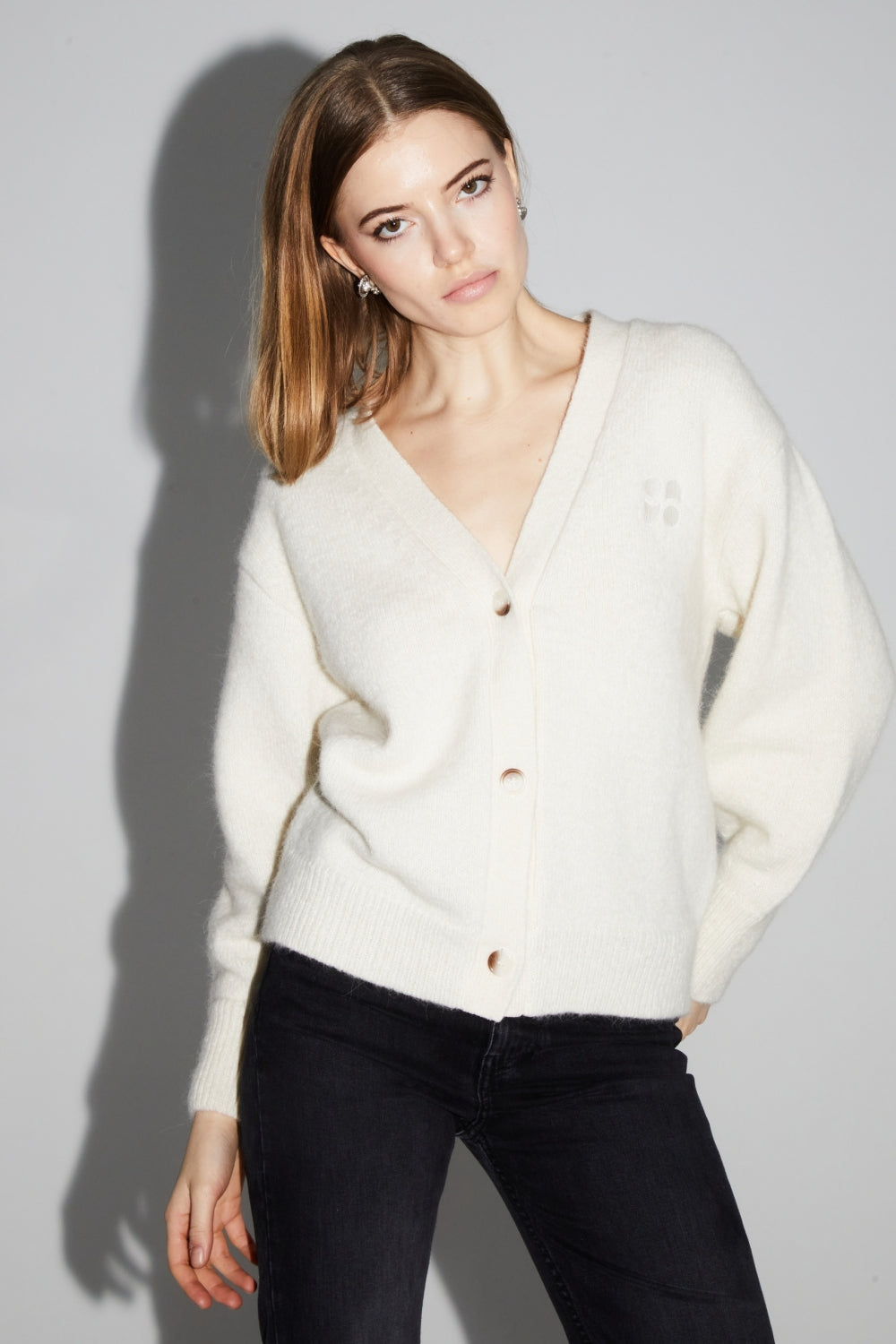 Cardigan Mira Naturel 100% Laine Extra Vierge Fabriqué Au Portugal