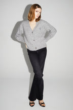 Cardigan Mira Grey 100% Laine Extra Vierge Fabriqué Au Portugal
