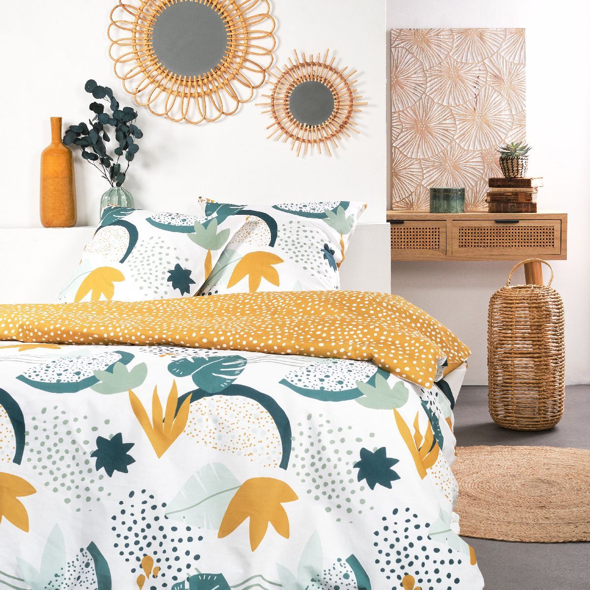 Sunshine - Juego De Cama Estampado 11.52 - Blanco