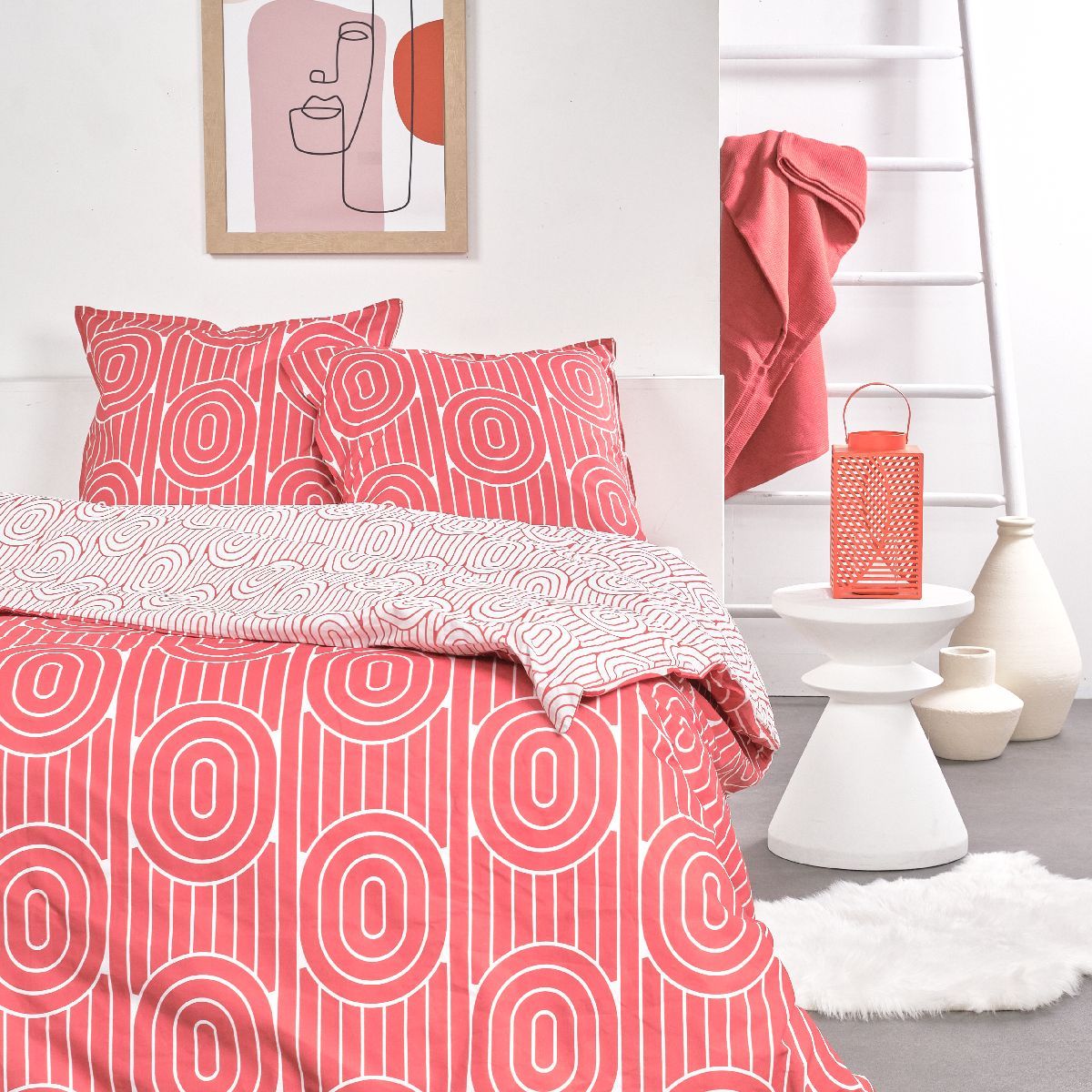 Sunshine - Parure De Lit Motif 11.60 - Rouge
