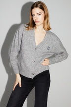 Cardigan Mira Grey 100% Laine Extra Vierge Fabriqué Au Portugal