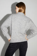 Cardigan Mira Grey 100% Laine Extra Vierge Fabriqué Au Portugal