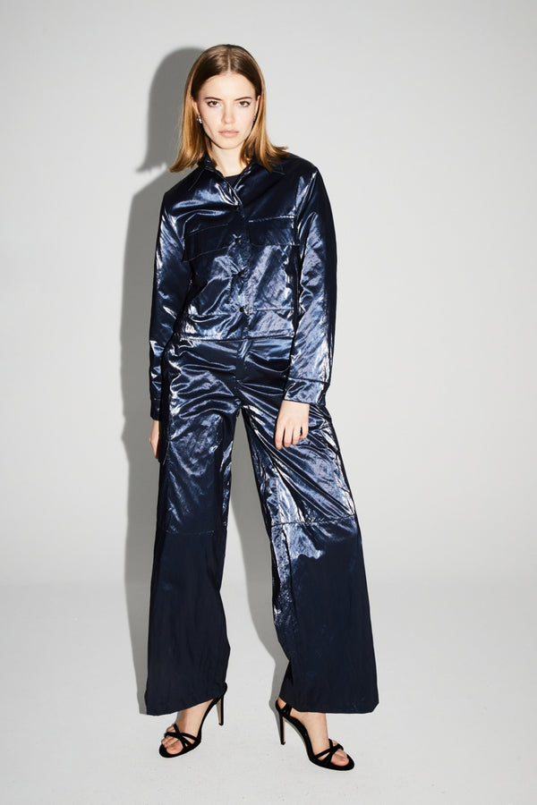 Nolan Mercurio Blue Cargo Pants Made in Italy