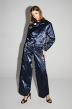 Pantalon Cargo Nolan Mercurio Blue Fabriqué En Italie