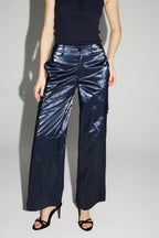 Pantalon Cargo Nolan Mercurio Blue Fabriqué En Italie