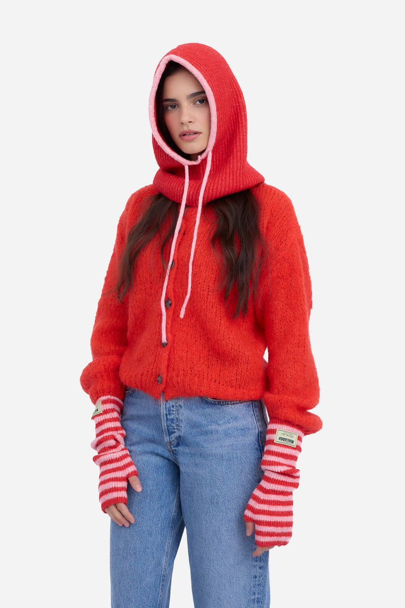 Cagoule Rouge Et Rose