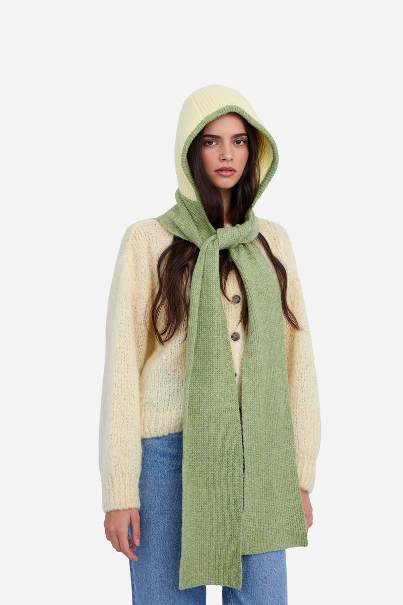 Cagoule, Écharpe Verte Et Beurre