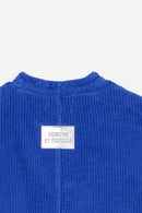 Blouson Aviateur En Velours Côtelé Bleu