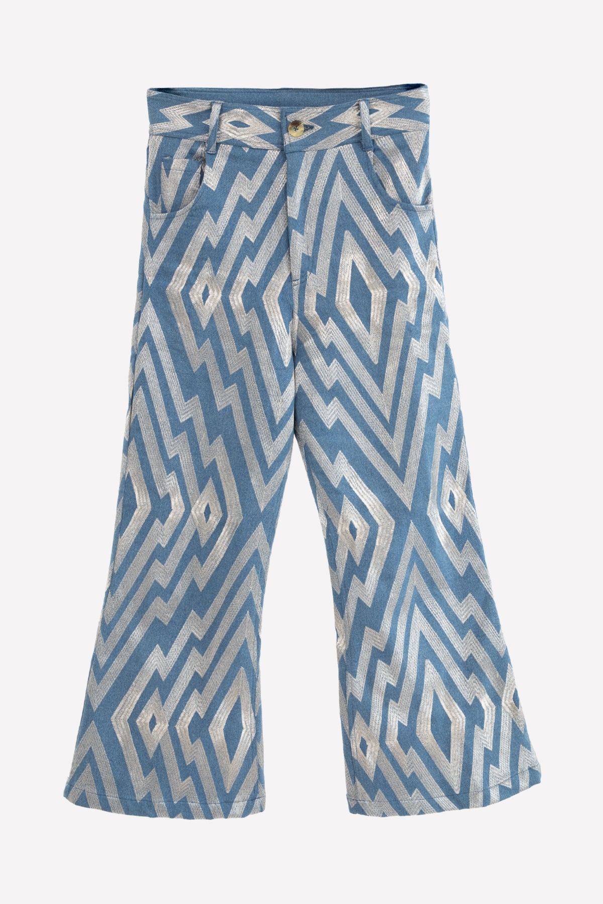 Veste En Jean Denim Chevron Silver