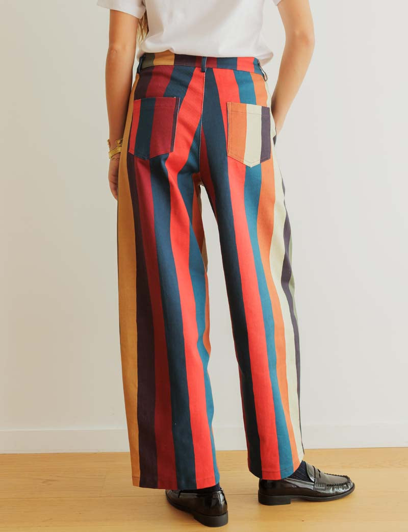 Bary Multicoloured Striped Jeans