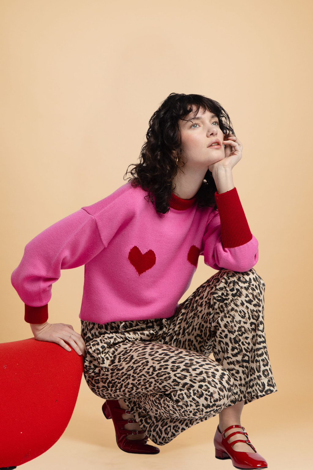 Jersey Como Rosa Corazones Rojos