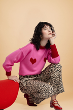 Jersey Como Rosa Corazones Rojos