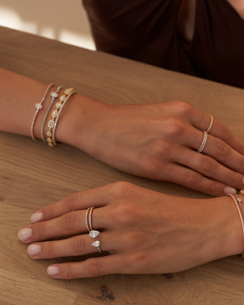 Bracelet Tennis Éclat - Blanc