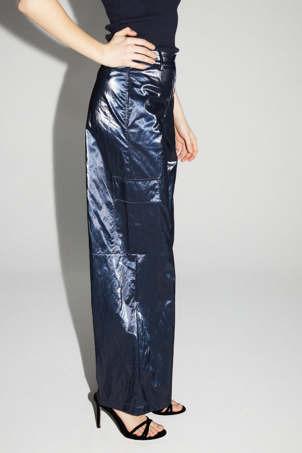 Pantalon Cargo Nolan Mercurio Blue Fabriqué En Italie