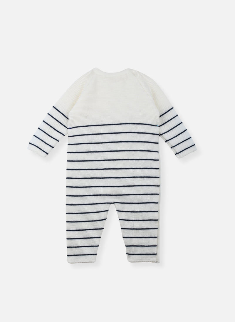 Combinaison Marinière Les Basiques - Écru À Rayures Marines