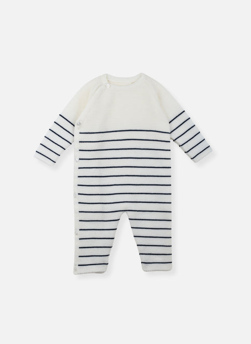 Combinaison Marinière Les Basiques - Écru À Rayures Marines