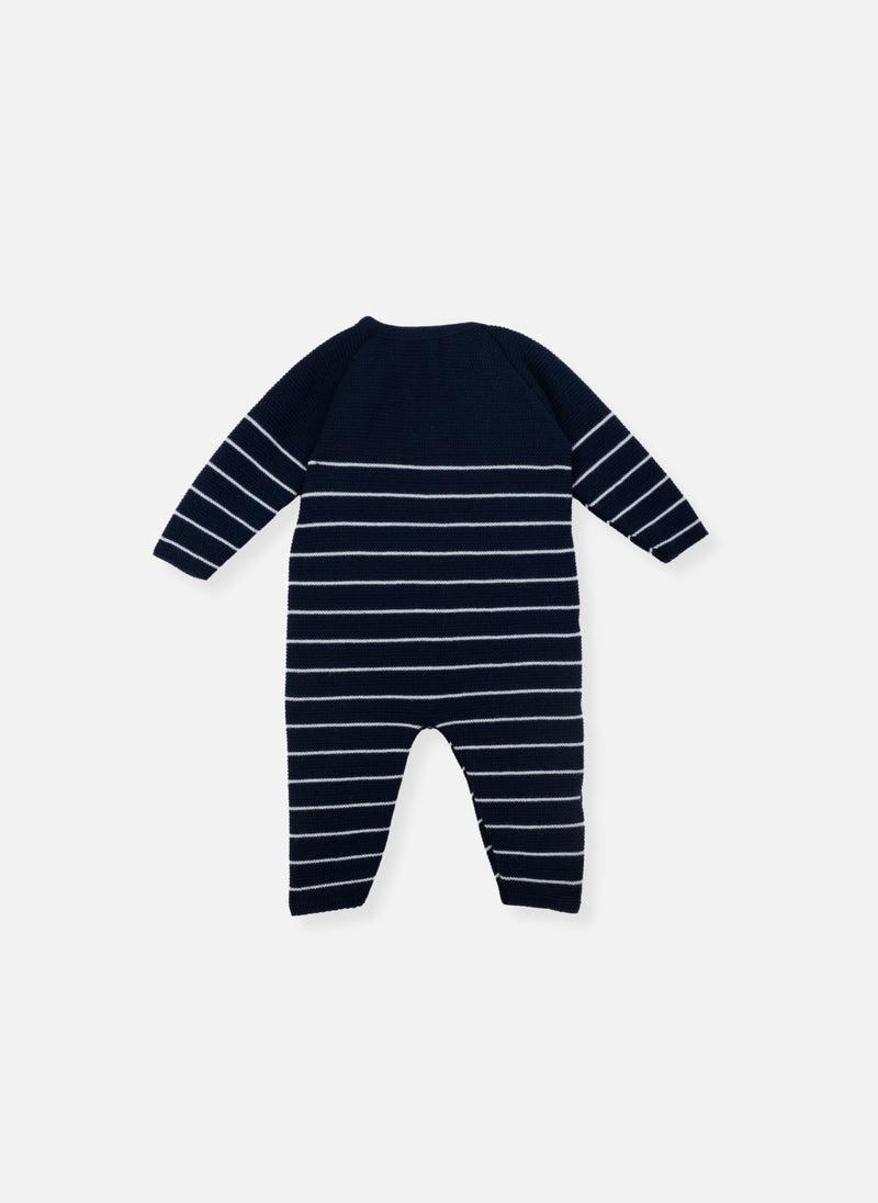 Combinaison Marinière Les Basiques - Marine À Rayures Écru