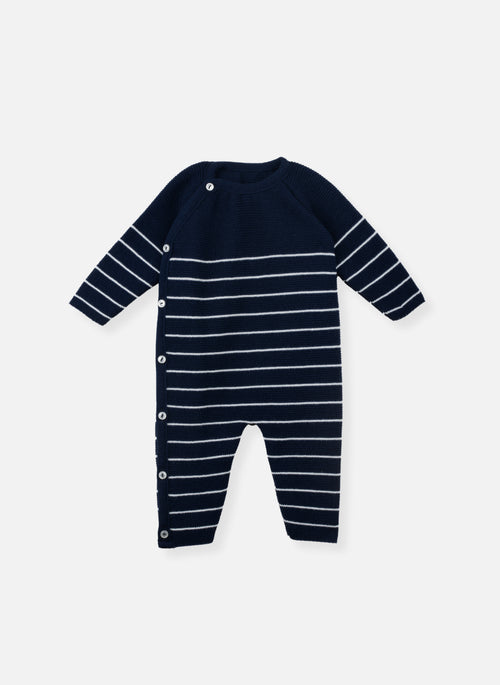 Combinaison Marinière Les Basiques - Marine À Rayures Écru