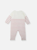 Combinaison Marinière Les Basiques - Ecru À Rayure Pétunia