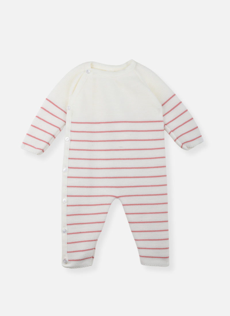 Combinaison Marinière Les Basiques - Ecru À Rayure Pétunia