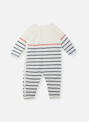 Combinaison Marinière Les Basiques - Écru À Rayure Marine/Coquelicot