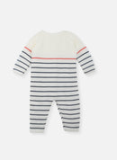 Combinaison Marinière Les Basiques - Écru À Rayure Marine/Coquelicot