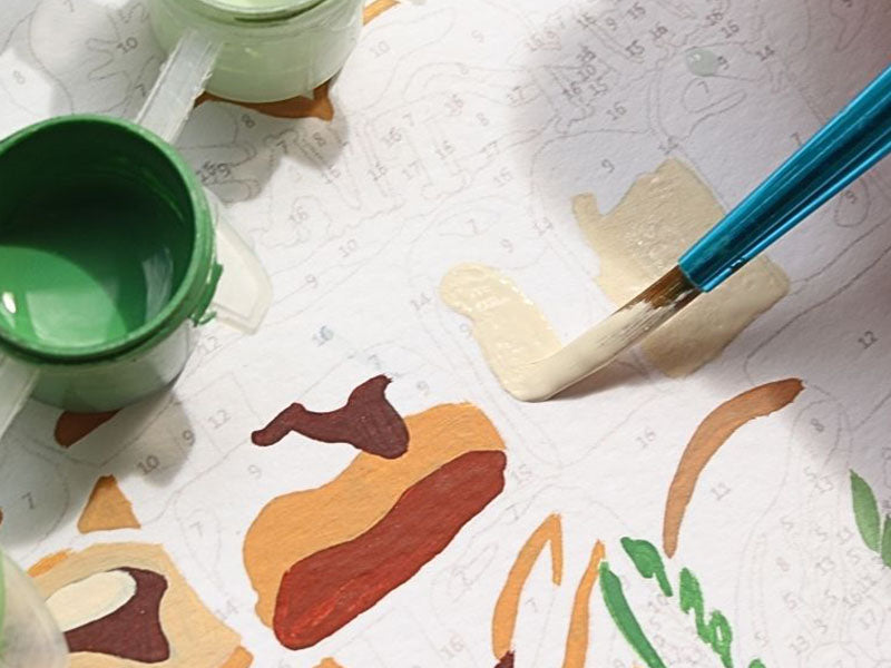 Paint By Number Box - Small Brush - Parisian Bakeries By Ananya Bhandari