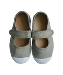Chaussures En Toiles Ballerines Babies Scratch - Vert De Gris - Fille